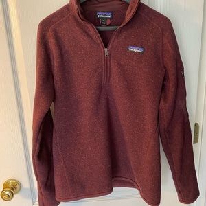 COPY - Patagonia Maroon Better Sweater Quarter Zip Pullover Size M